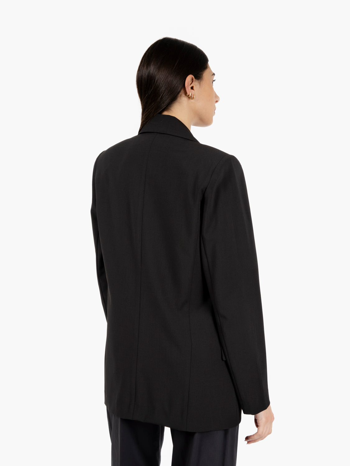 Blazer senza bottoni nero