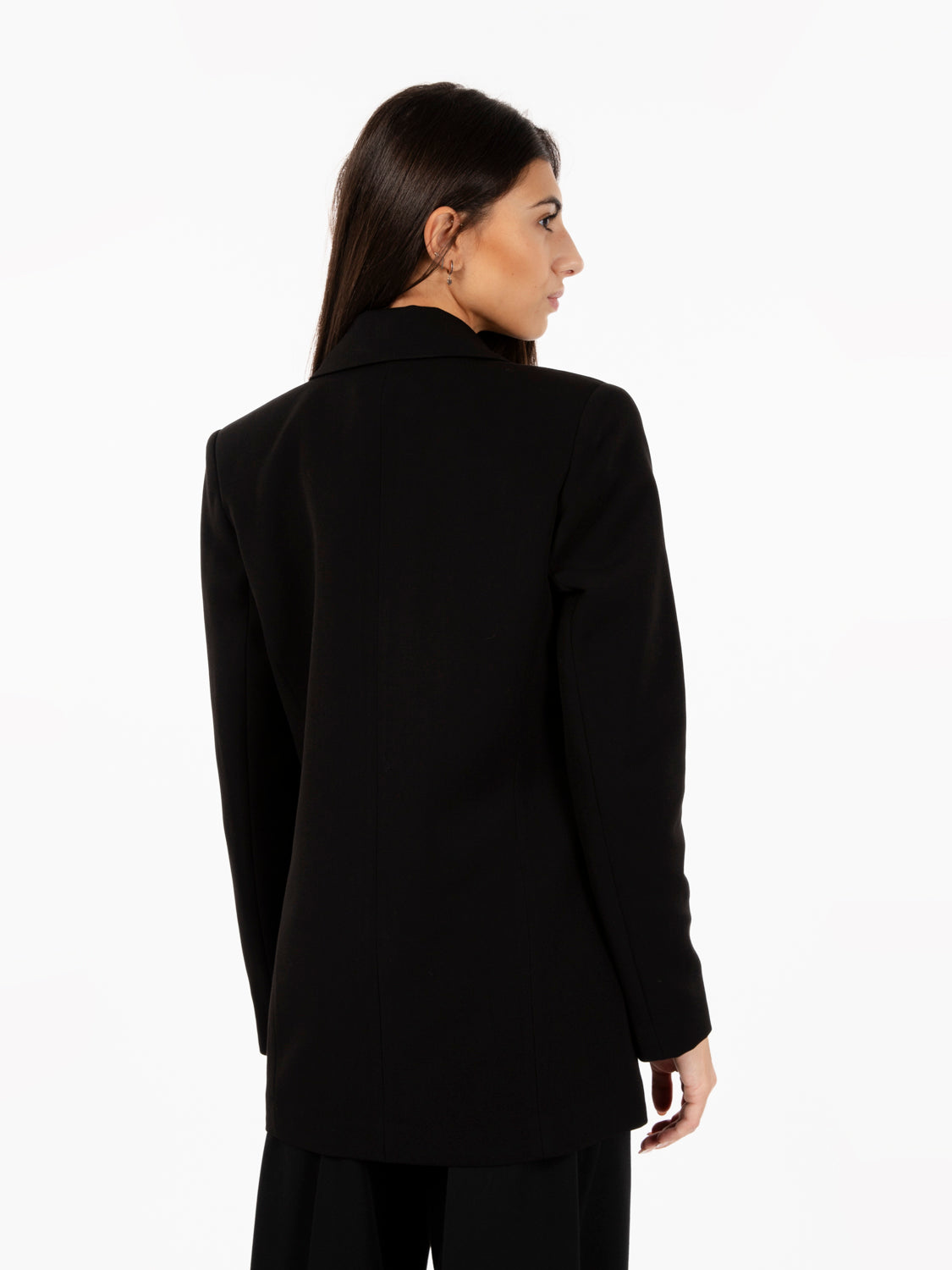 Blazer senza bottoni nero
