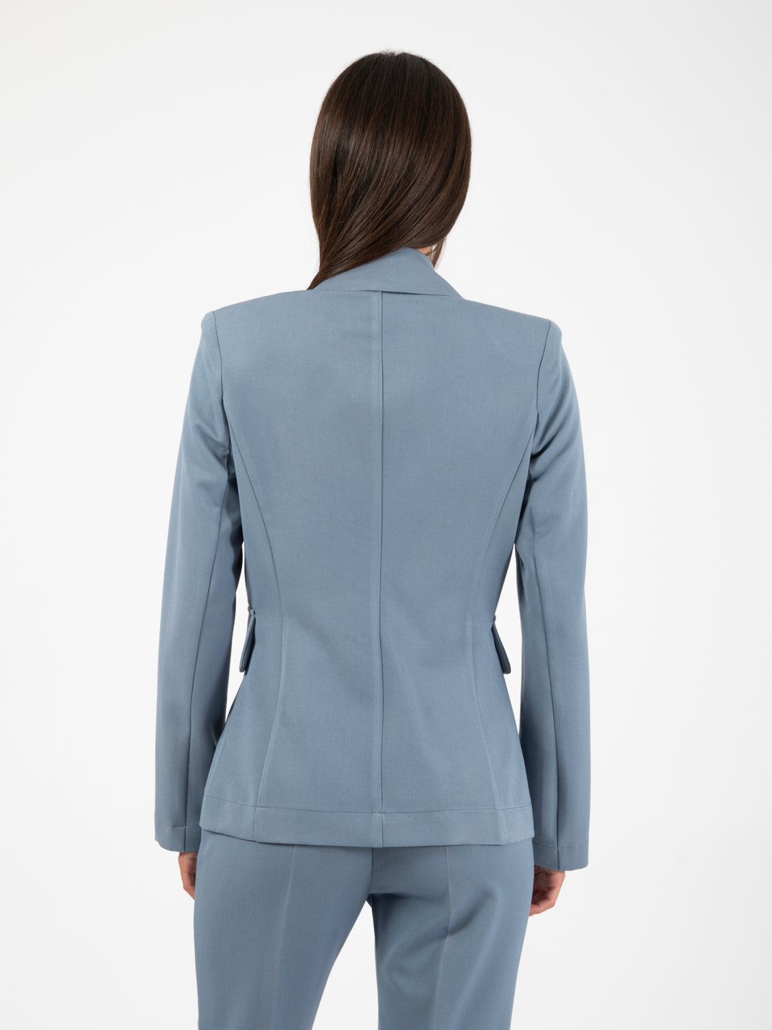 Blazer sfiancato azzurro polvere