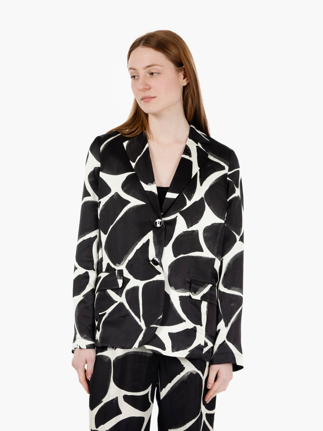 Blazer sfoderato bianco / nero