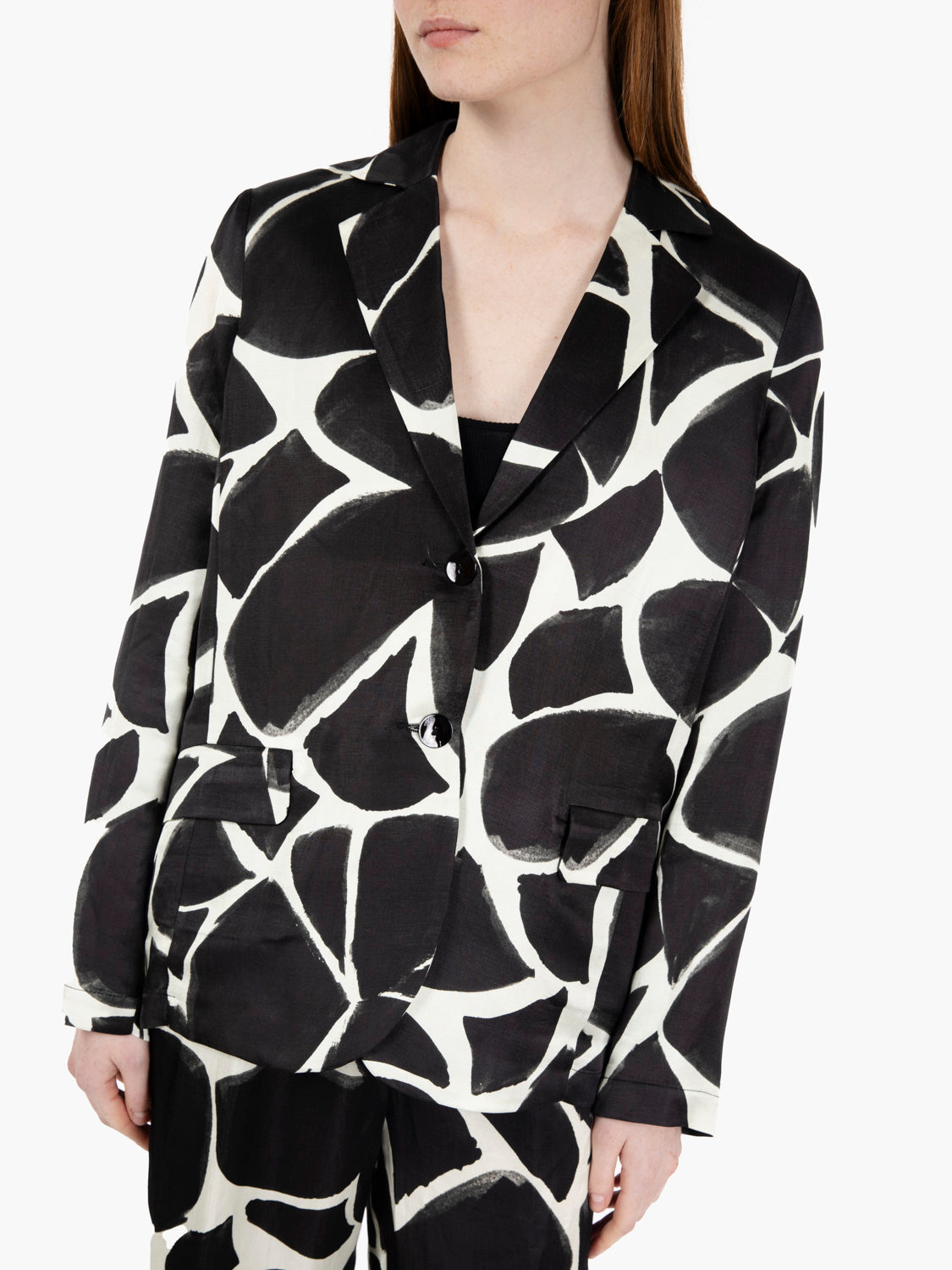 Blazer sfoderato bianco / nero