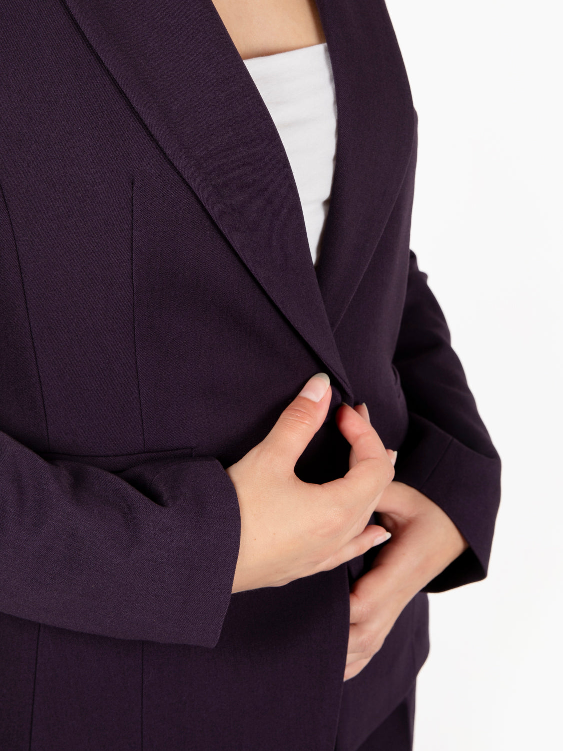Blazer slim fit Kasha grigio melanzana