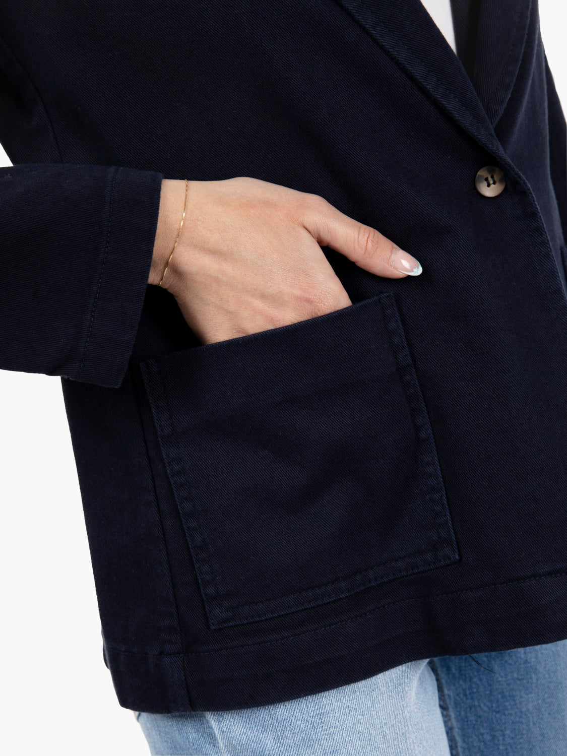 Blazer Tonia in cotone blu