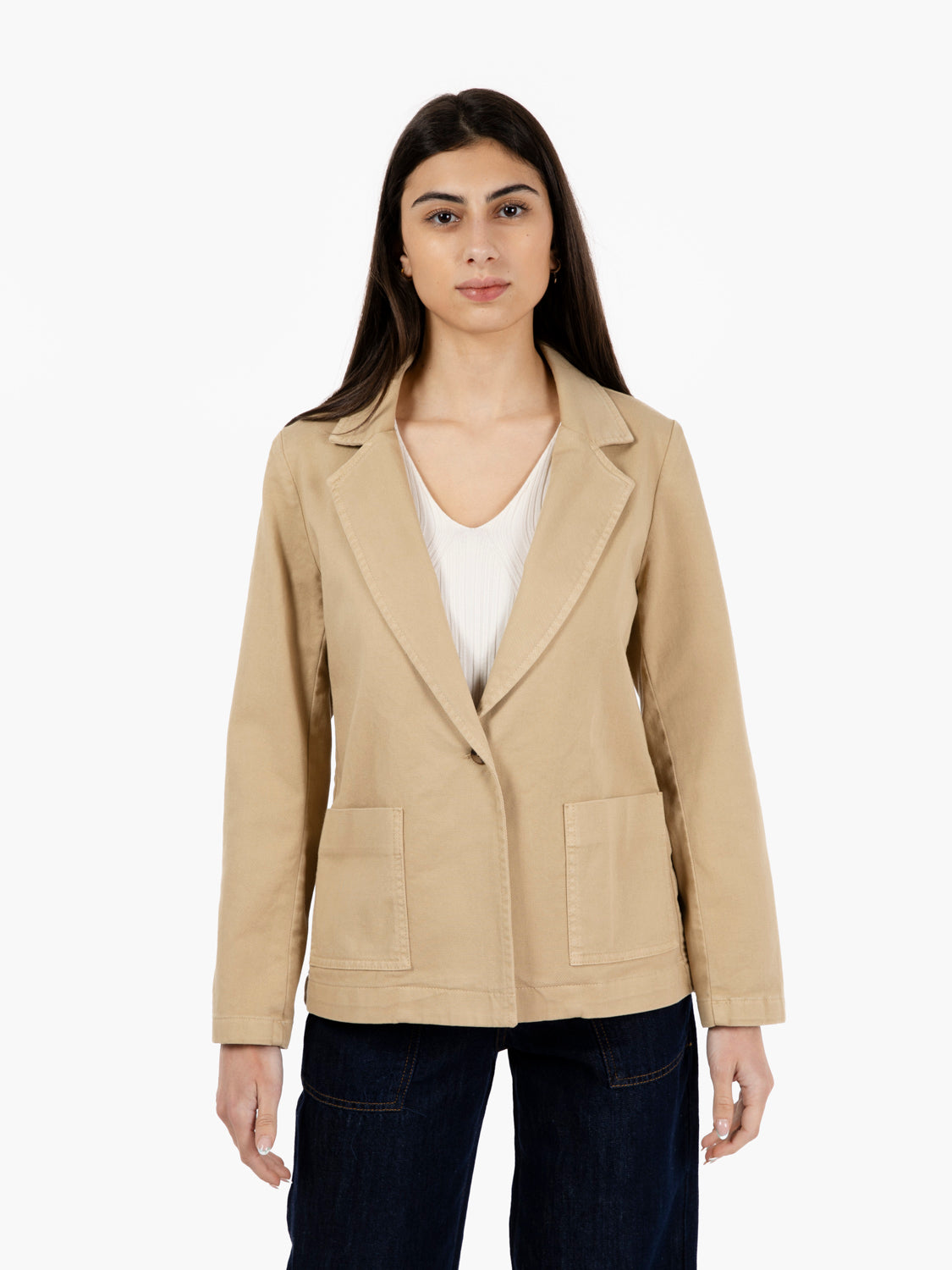 Blazer Tonia in cotone onice