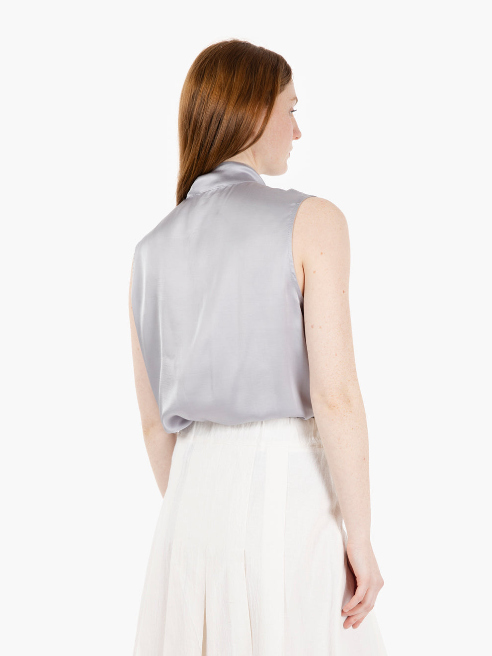 Blouse with pearl bow