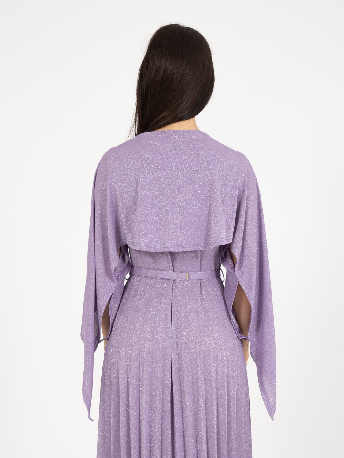 Lilac / silver lurex bolero shrug