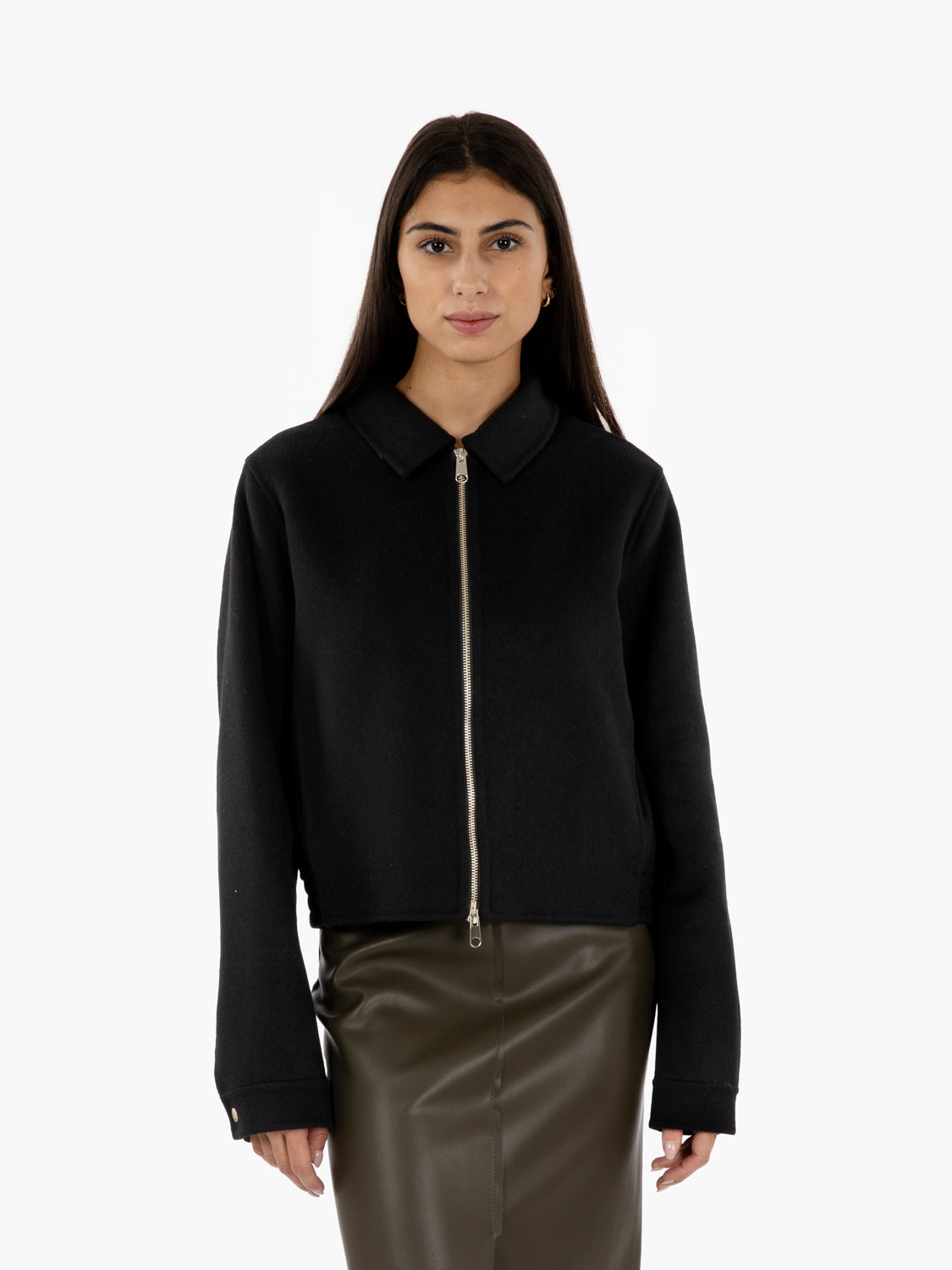 Bomber in panno Deni black
