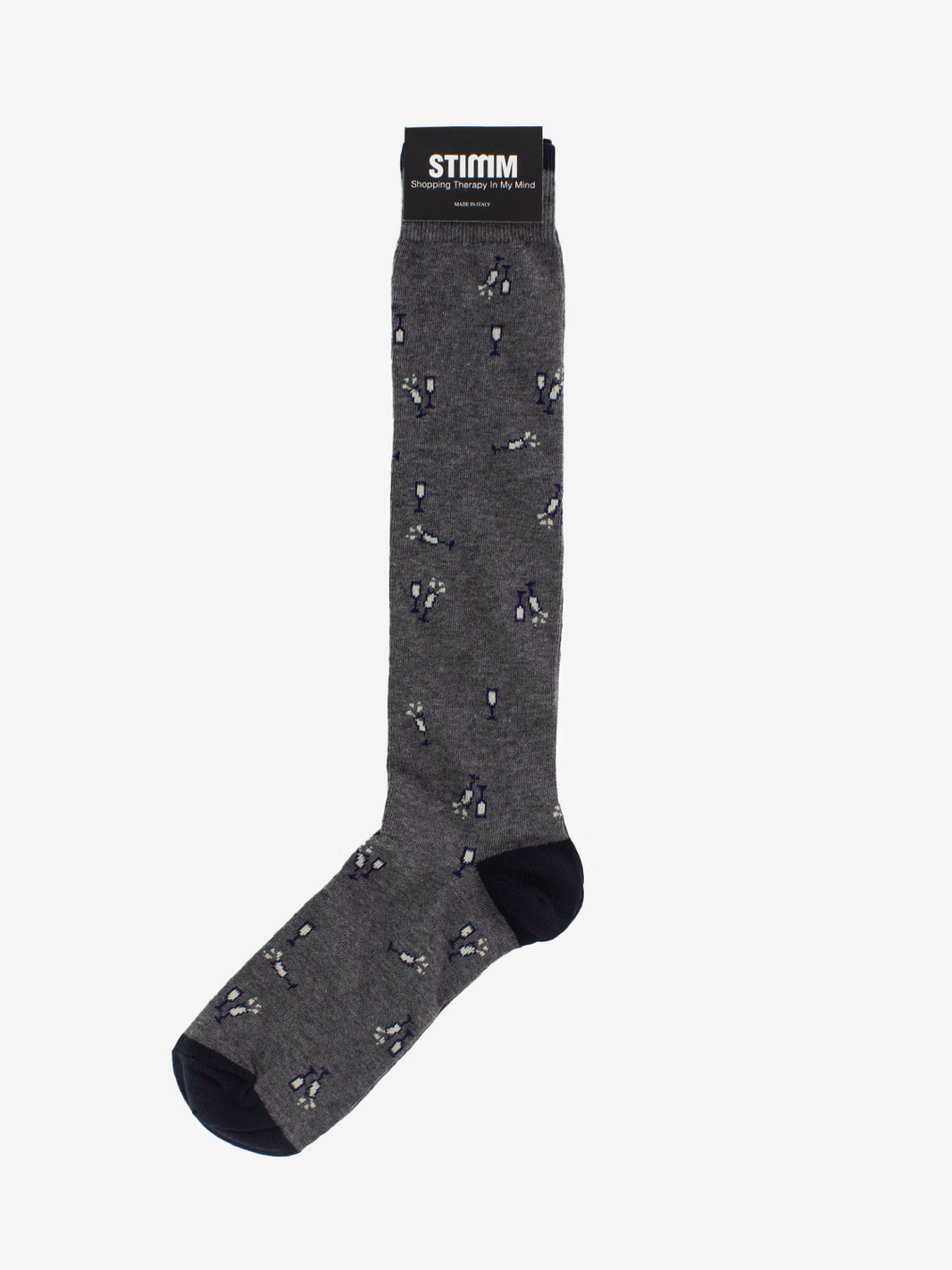 Calzini alti bottiglie grigi