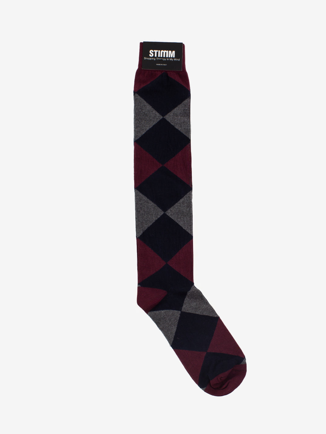 BURGUNDY DIAMOND SOCK 542LF_BORD
