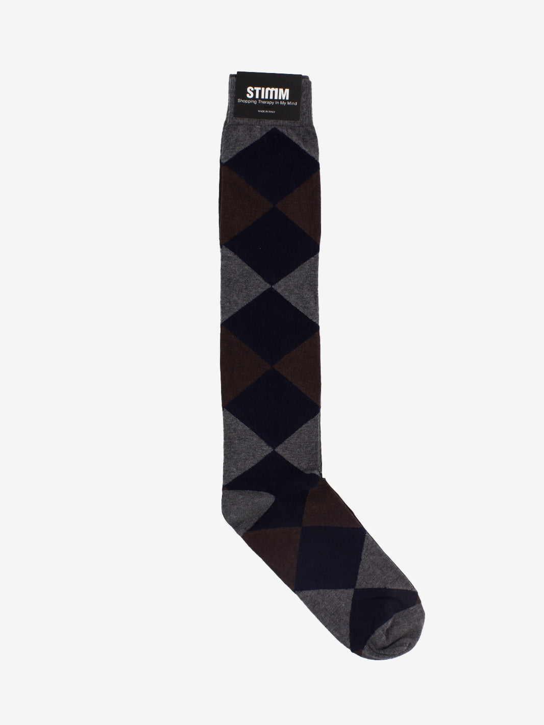 Calzini lunghi rombi marroni