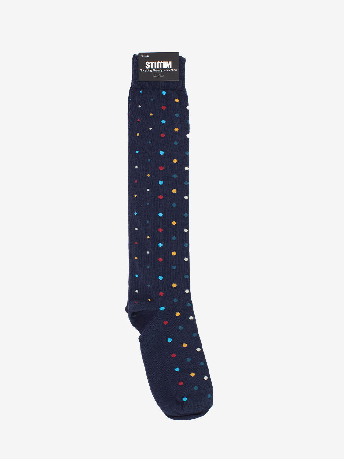 Long sock polka dots blue / red / teal