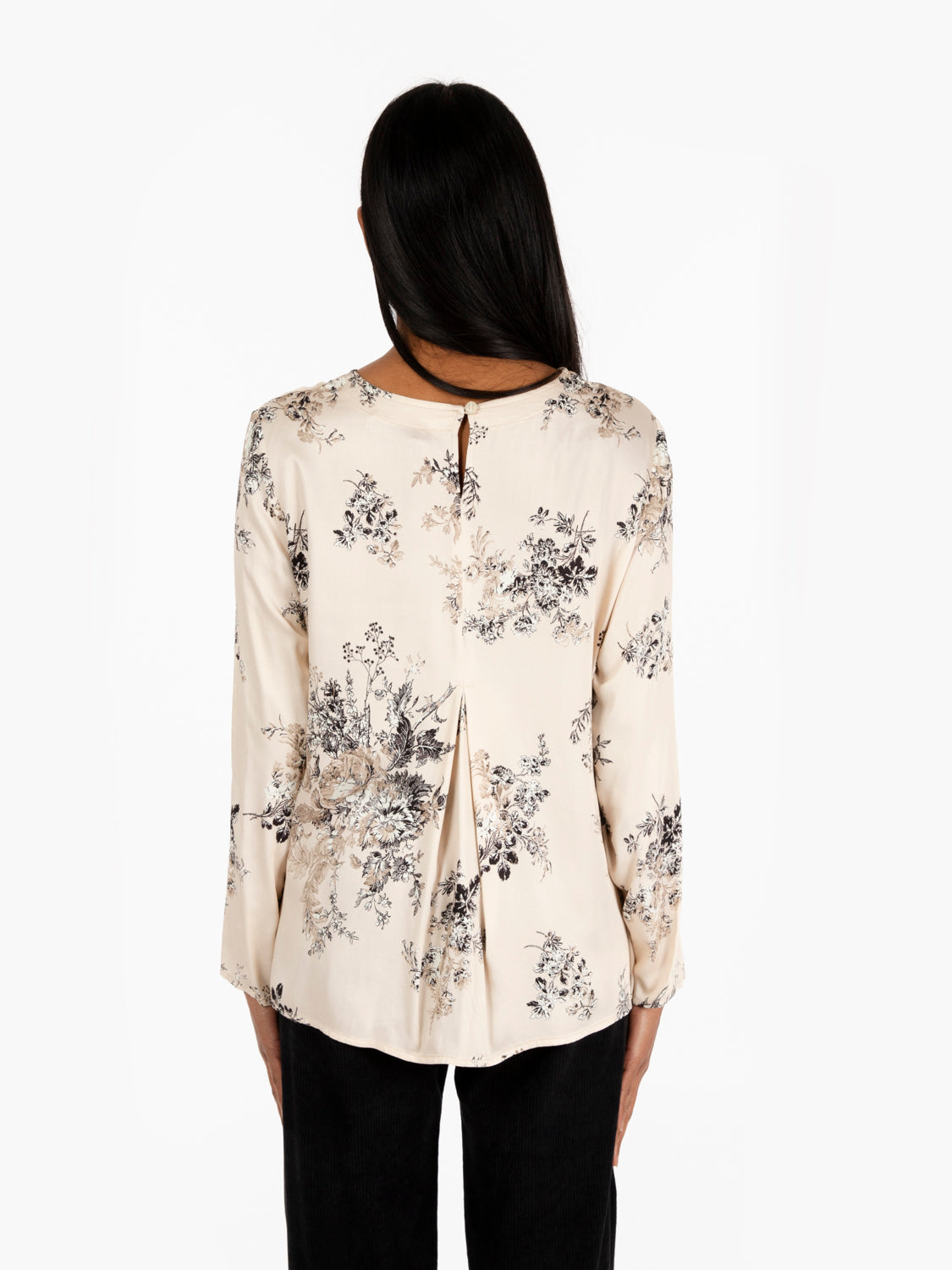 Camicia blusa in viscosa crema