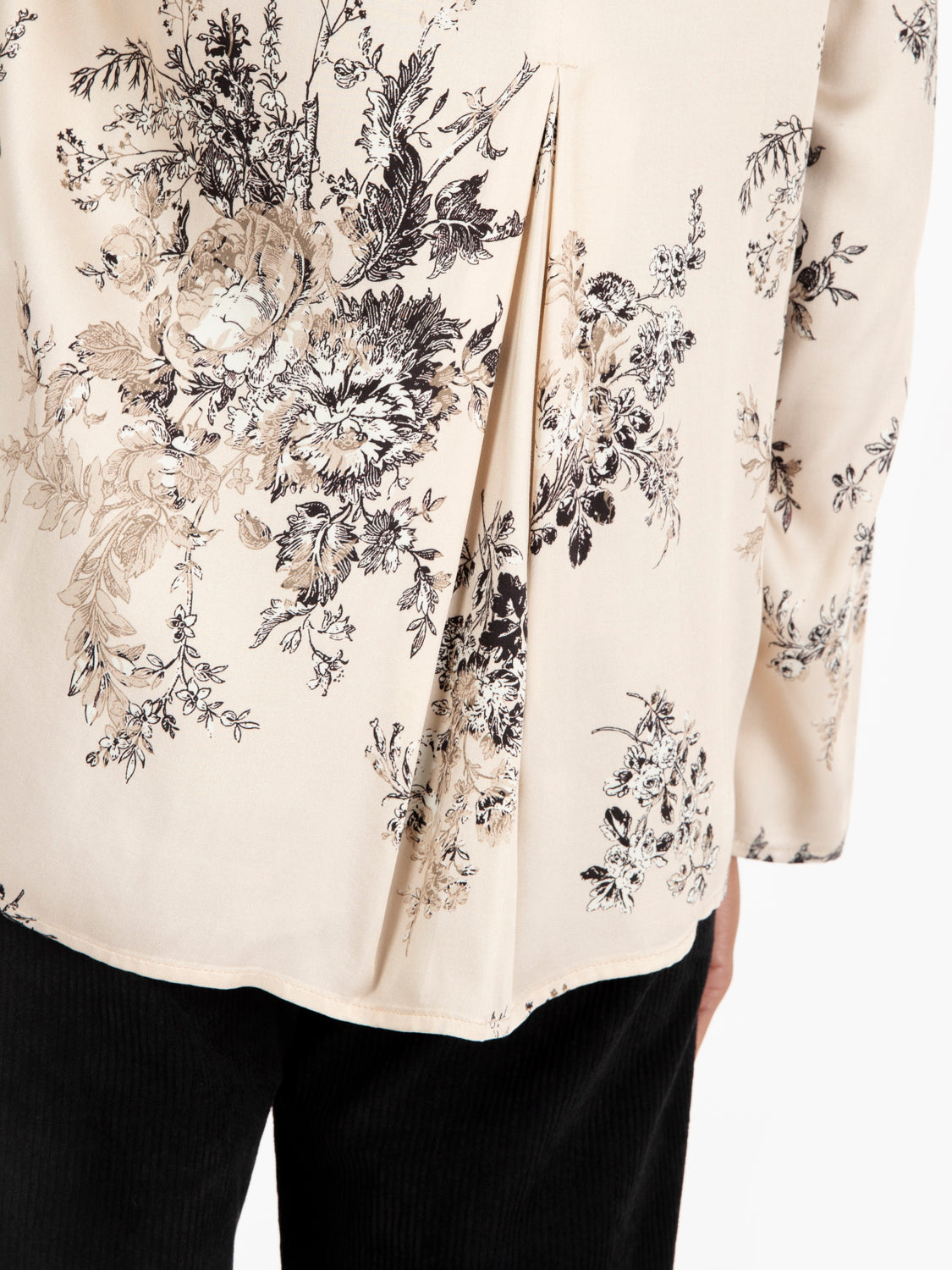 Camicia blusa in viscosa crema