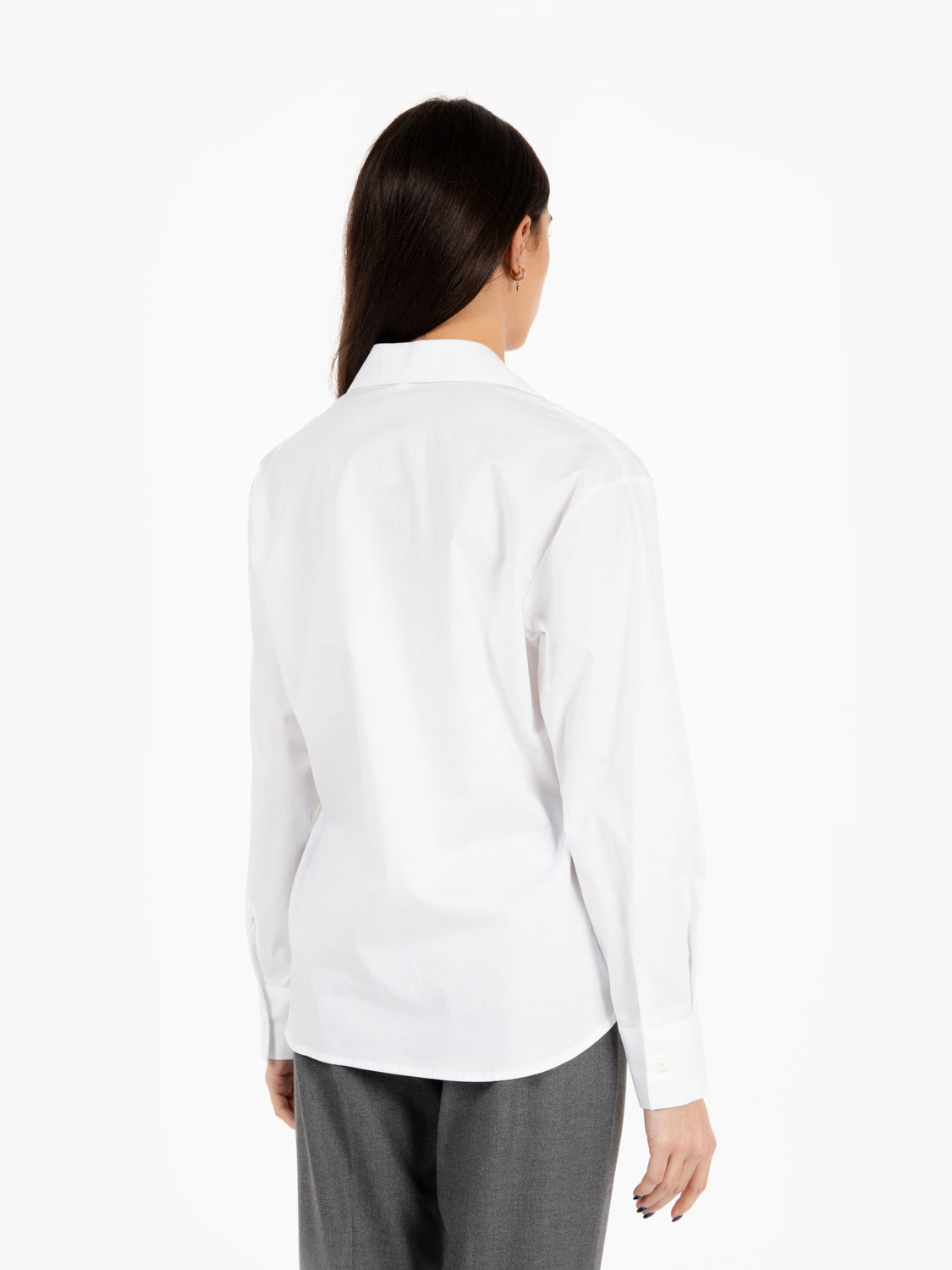 Camicia con ricami bianca / bordeaux