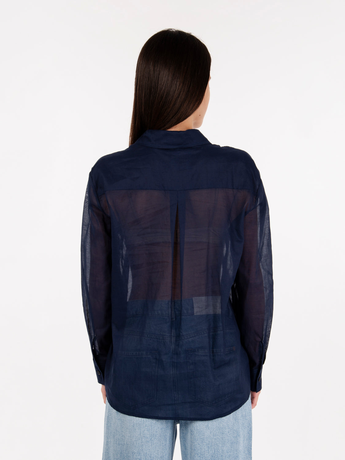 Camicia con tasche blu