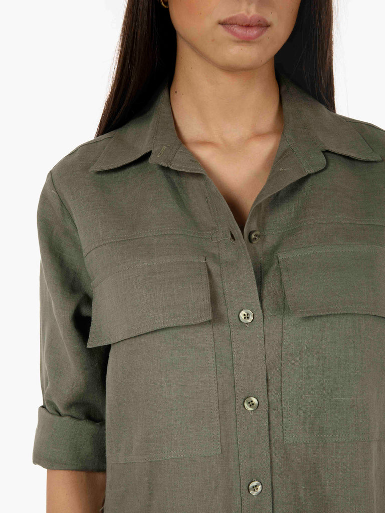 STIMM - Camicia con tasche verde militare