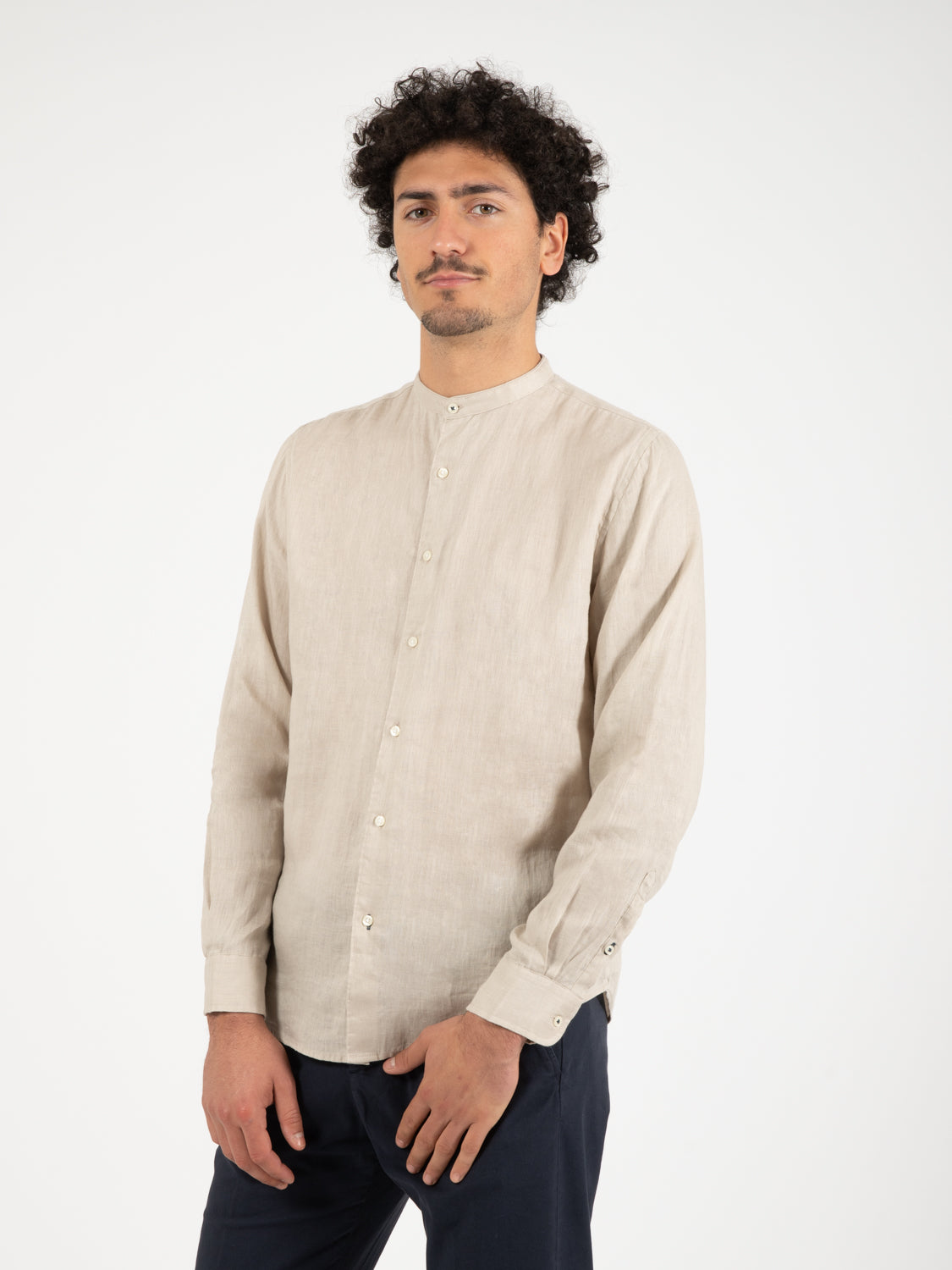 Korean linen sand shirt