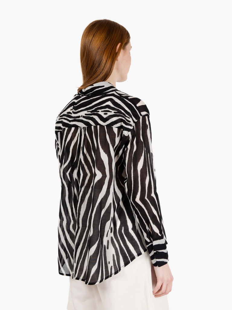 STIMM - Camicia in cotone fantasia zebrata