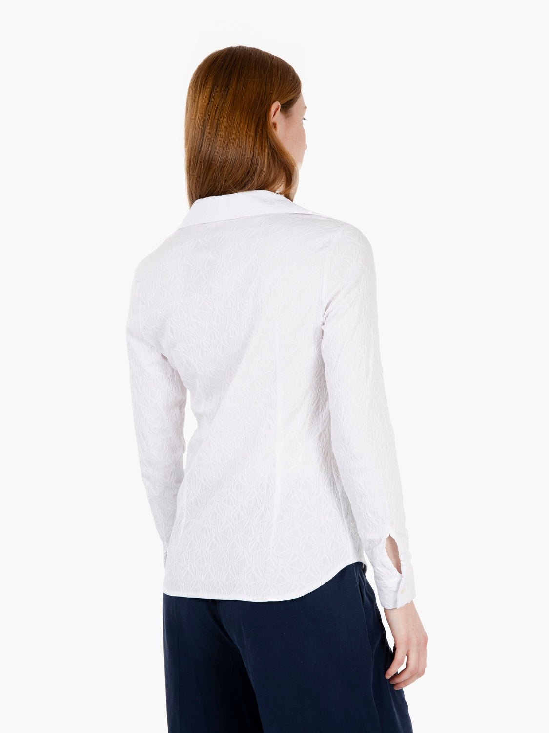 Indigo Stretch White Shirt