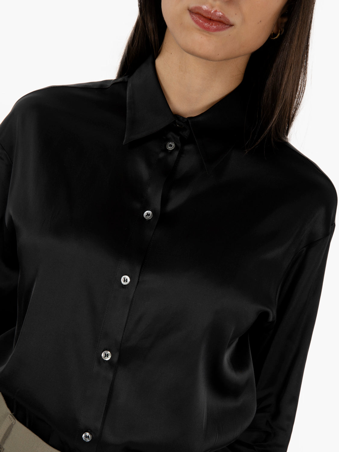 Camicia Ivana in raso nero