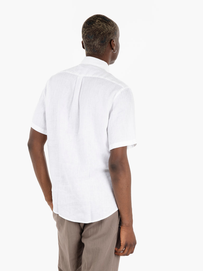 STIMM - Camicia lino a maniche corte bianco