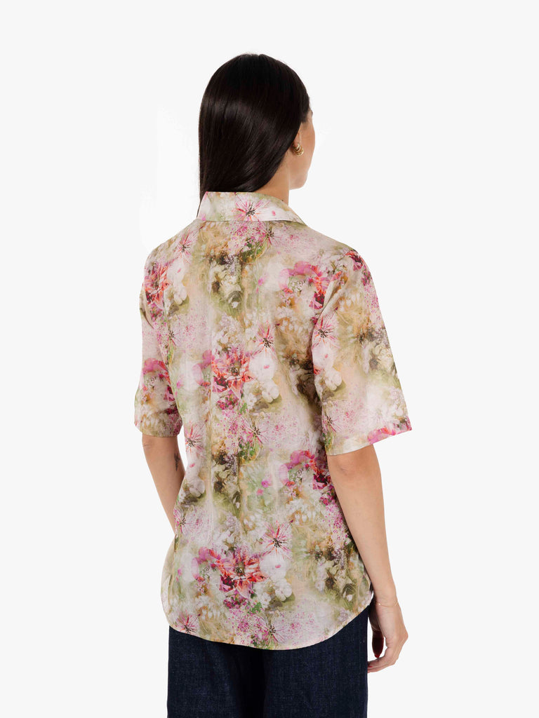 STIMM - Camicia manica corta fantasia floreale