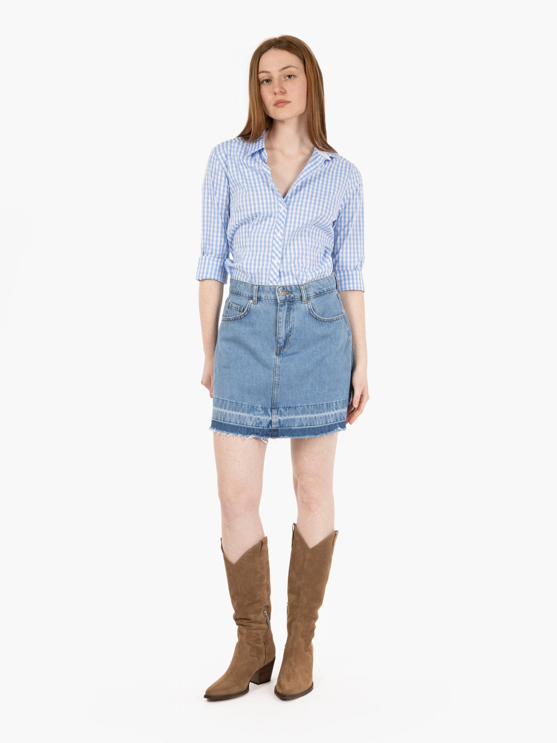 Vichy idilia shirt light blue