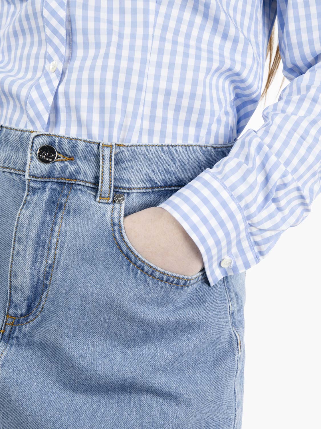 Vichy idilia shirt light blue