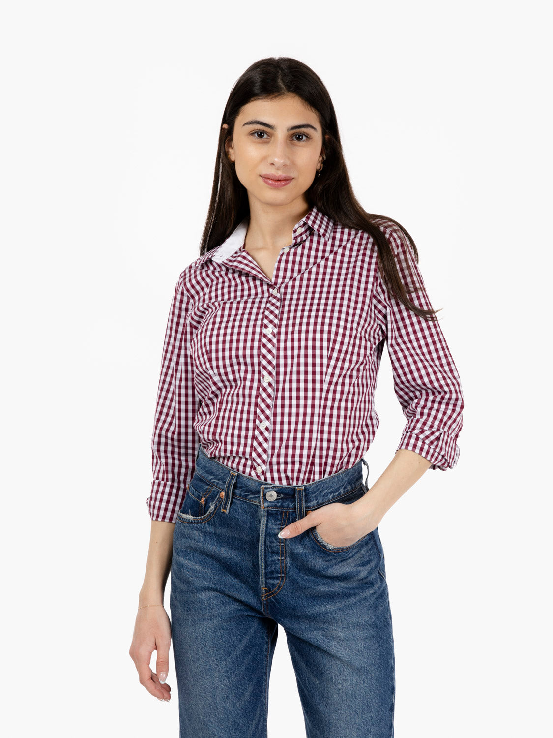 Vichy shirt idilia wine