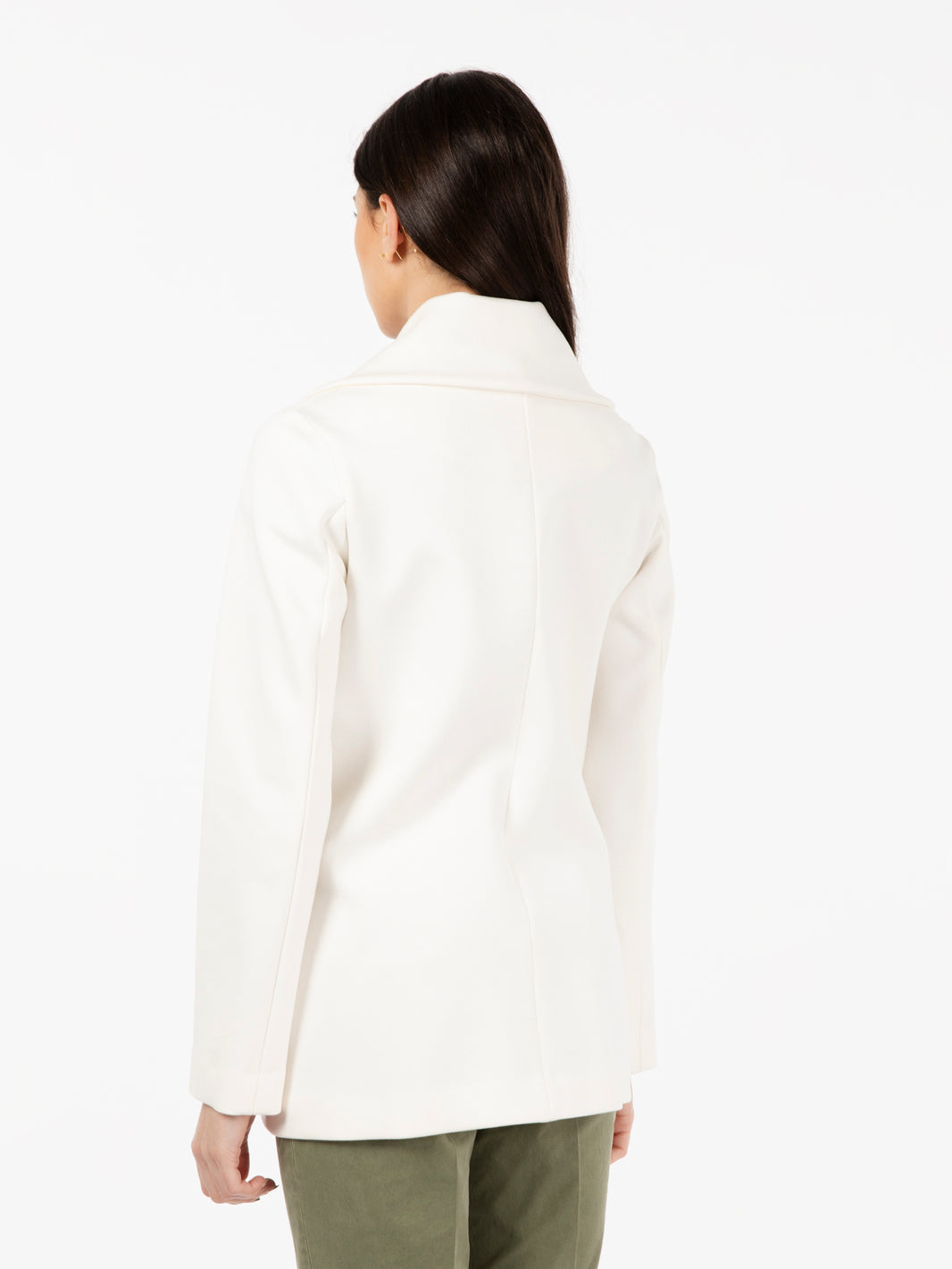 Cappotto corto doppiopetto burro