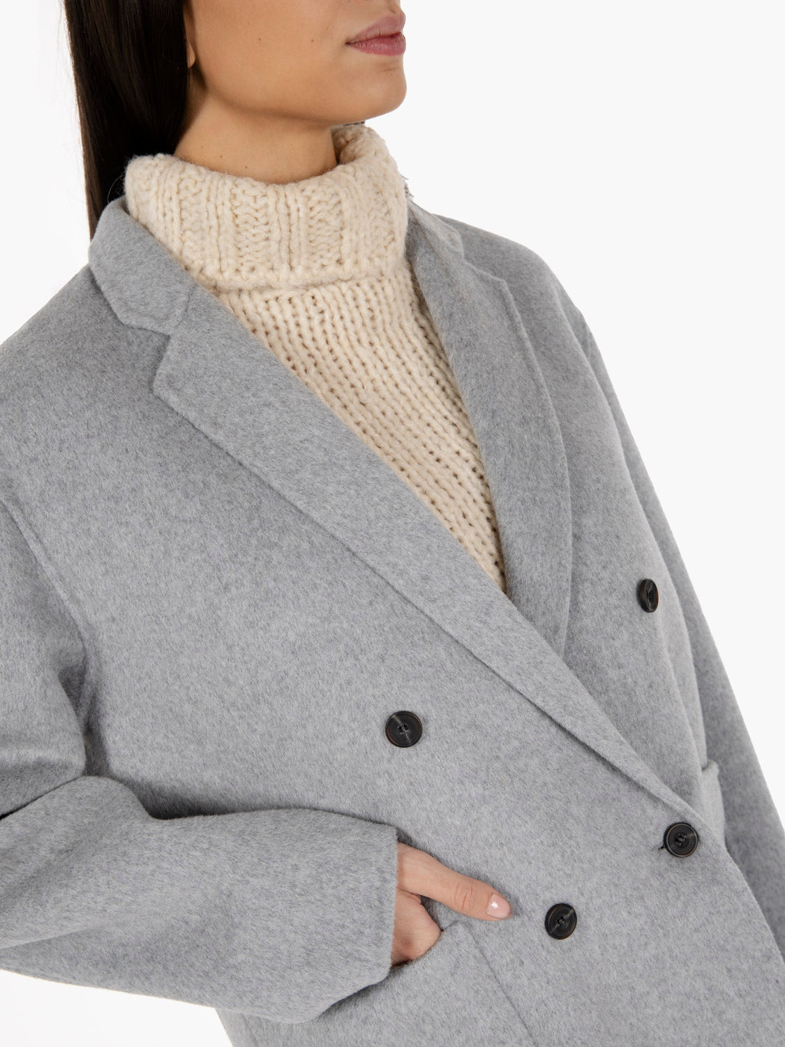 Meryl Grey Short Coat