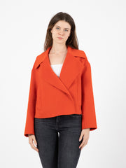 STIMM - Cappotto corto Scarlett in lana arancio