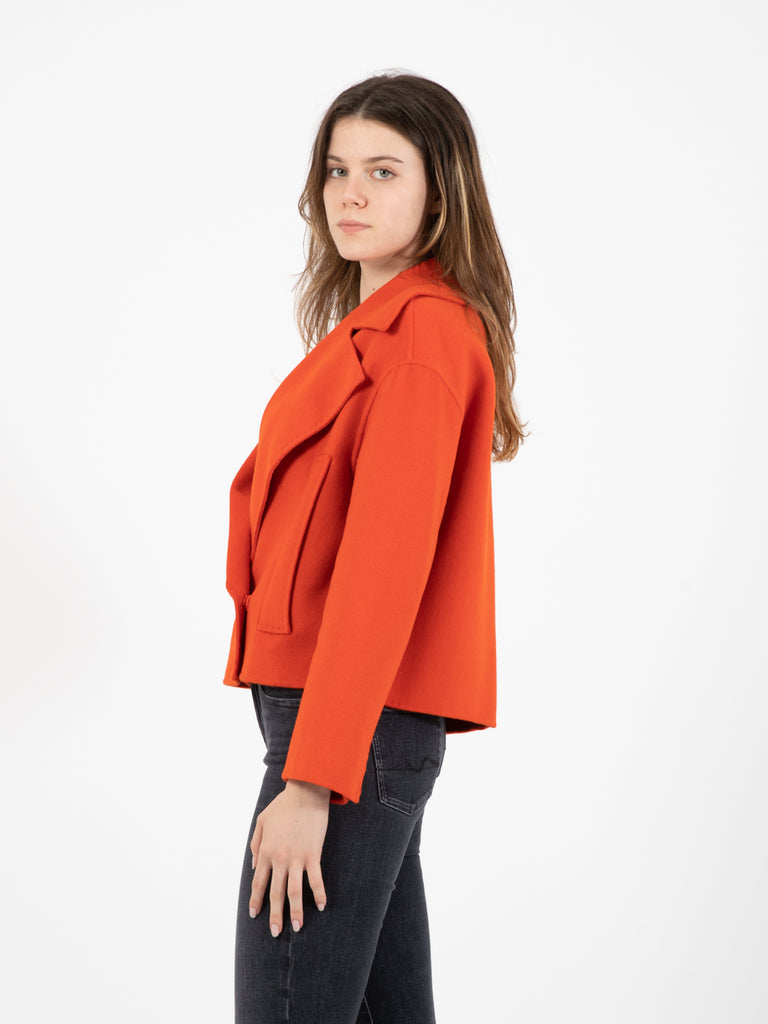 STIMM - Cappotto corto Scarlett in lana arancio