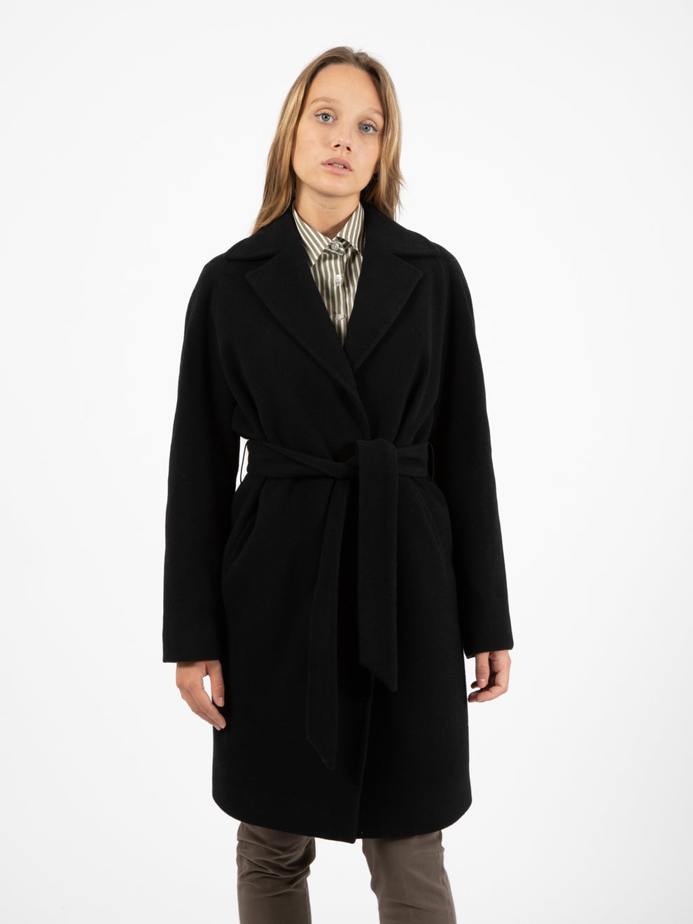 Irene Debora black coat