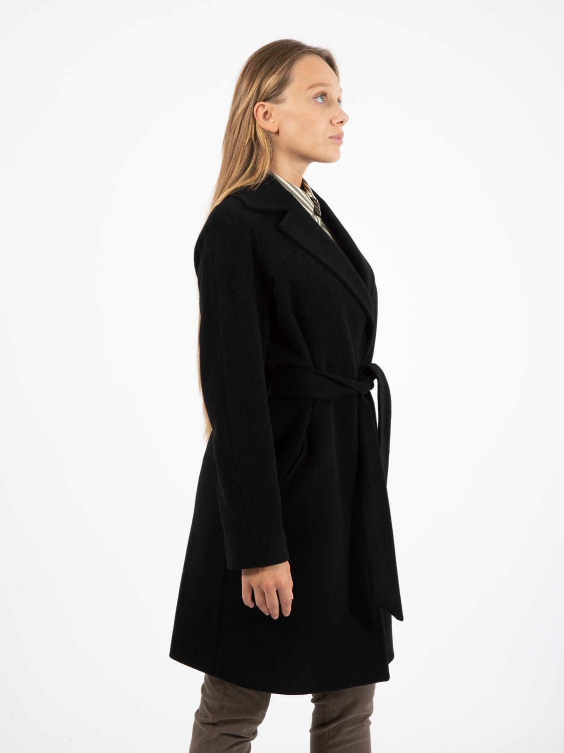 Irene Debora black coat