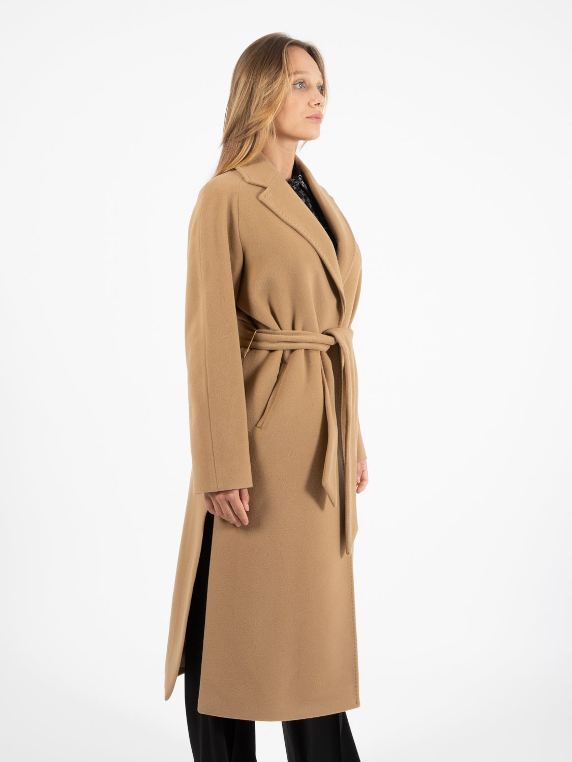 Cappotto lungo Dafne Debora cammello