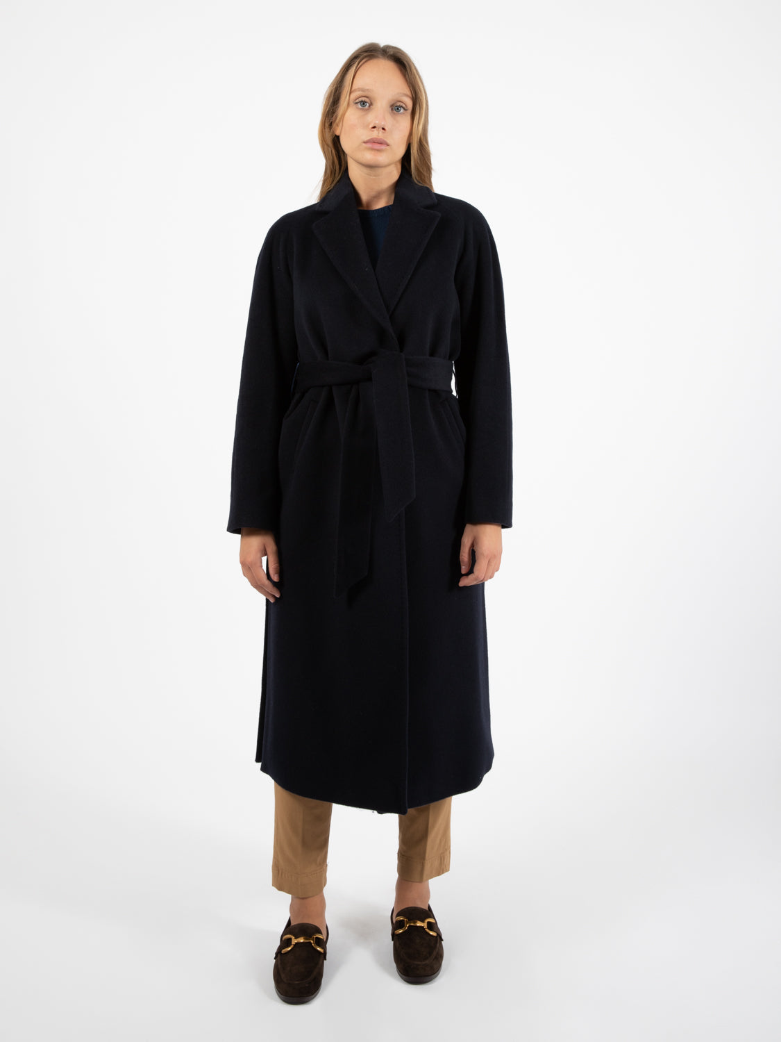 Cappotto lungo Dafne Debora blu
