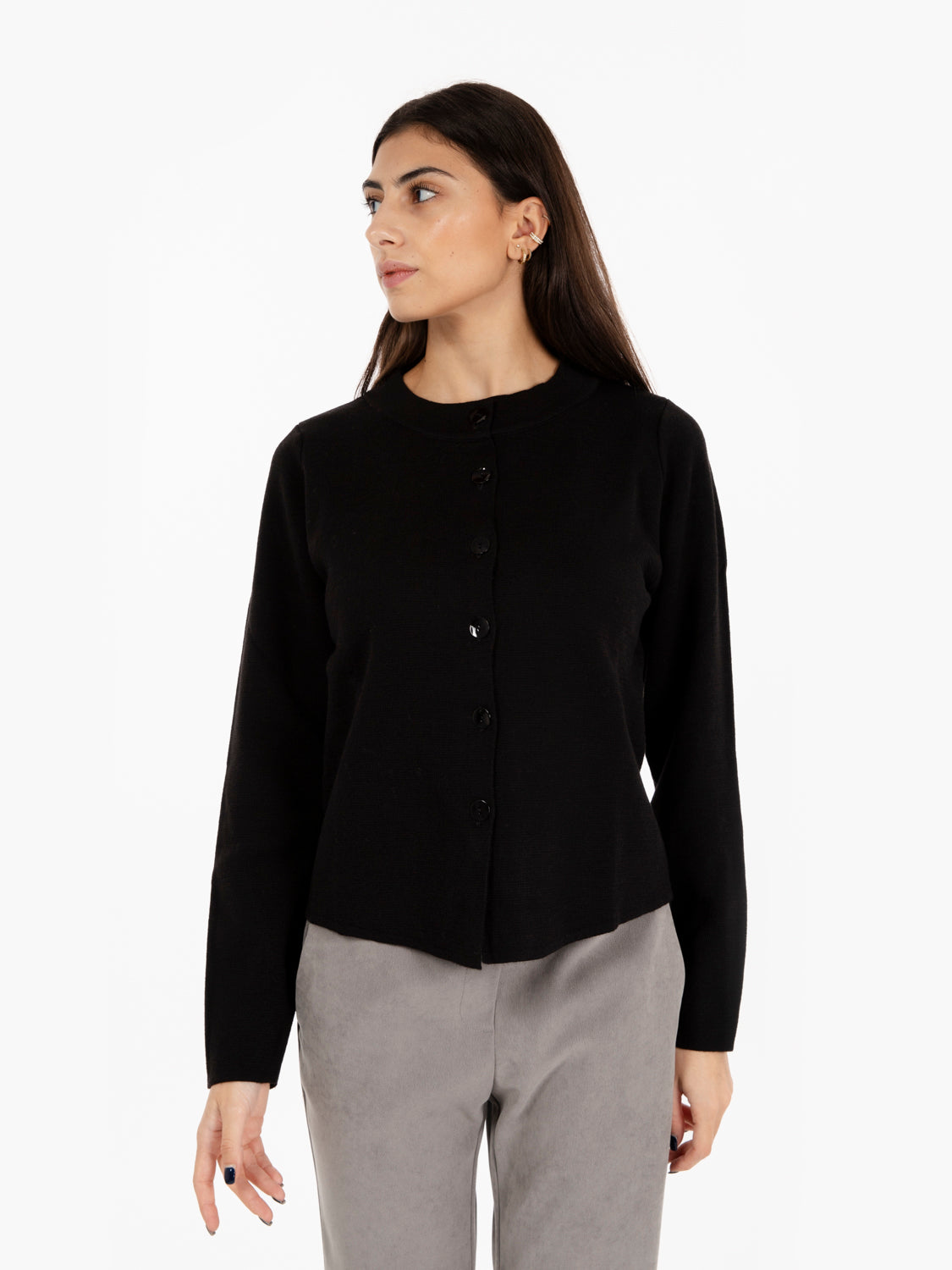Black Button Up Cardigan
