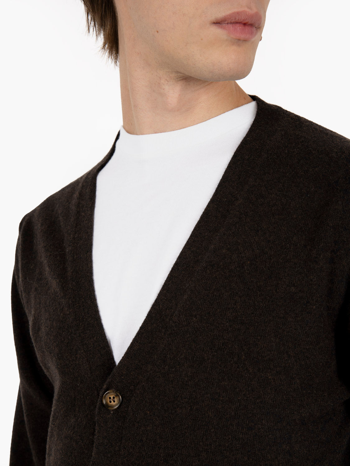MERINO/CACHEMIRE SHAVED CARDIGAN WITH MORO BUTTONS DF0031_0033
