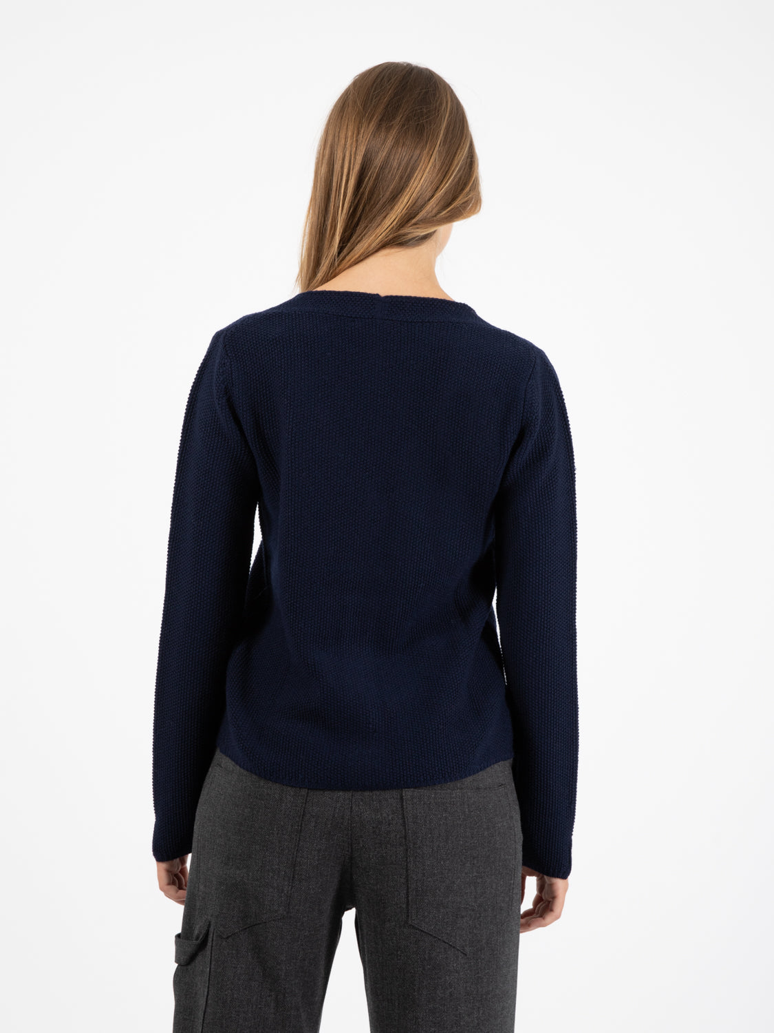 Blue wool cardigan