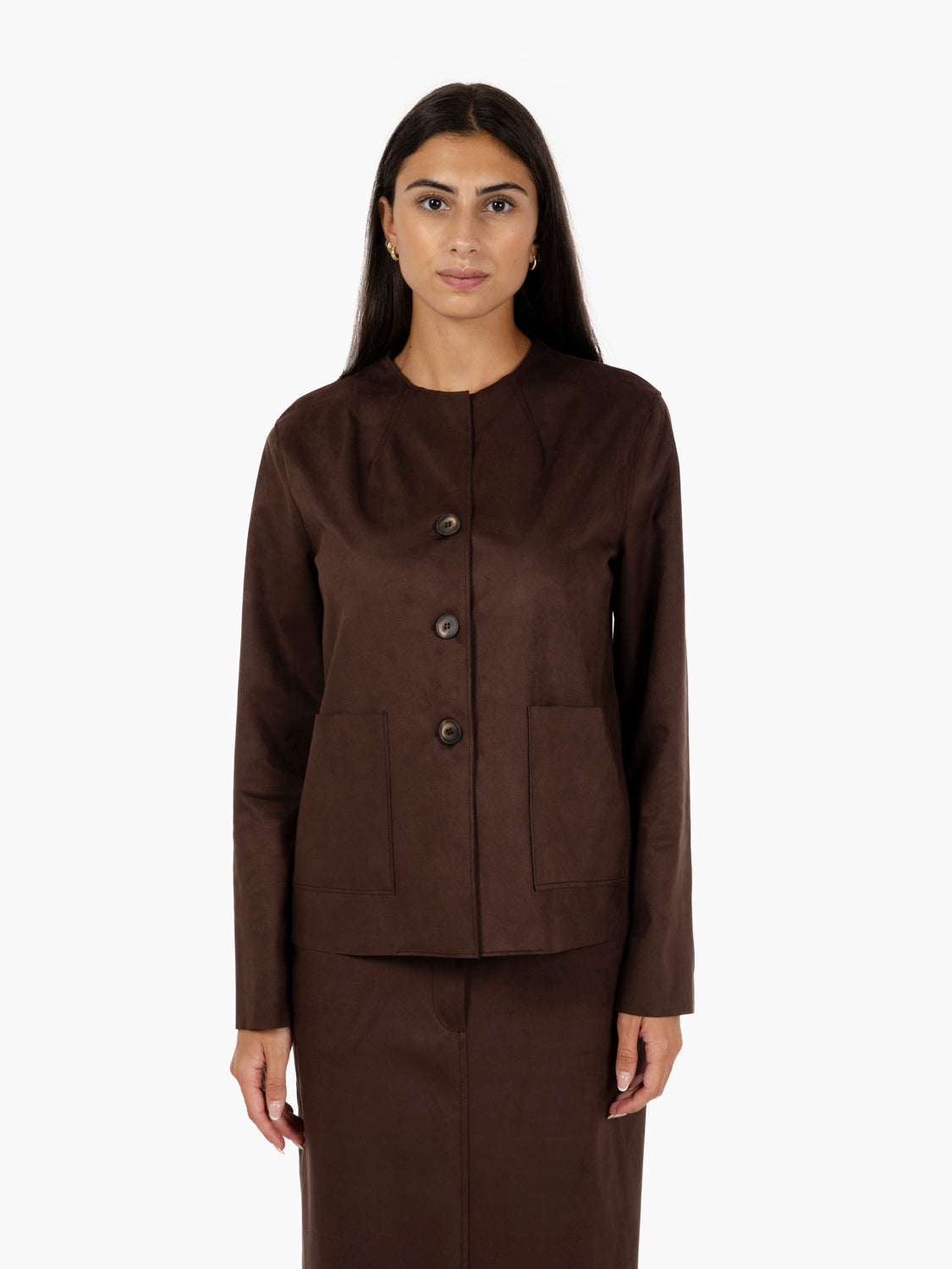 Chocolate Alcantara Jacket