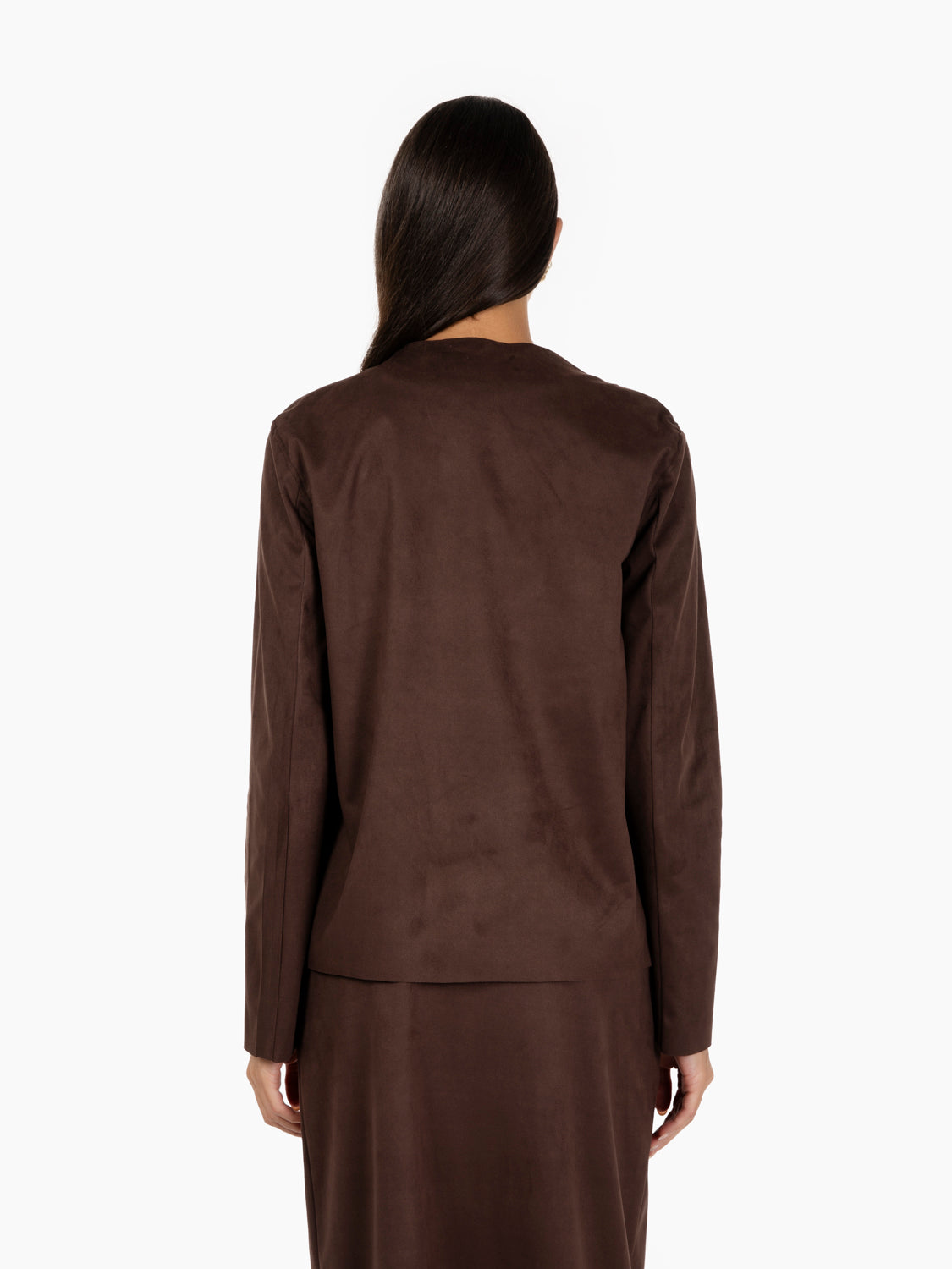 Chocolate Alcantara Jacket