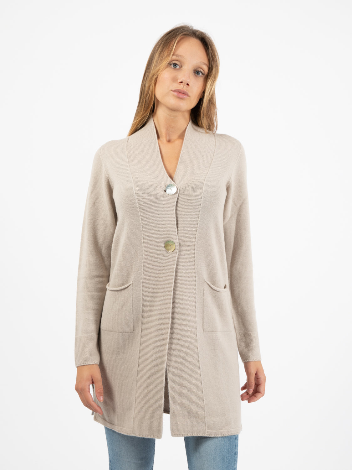 Stucco wool cardigan