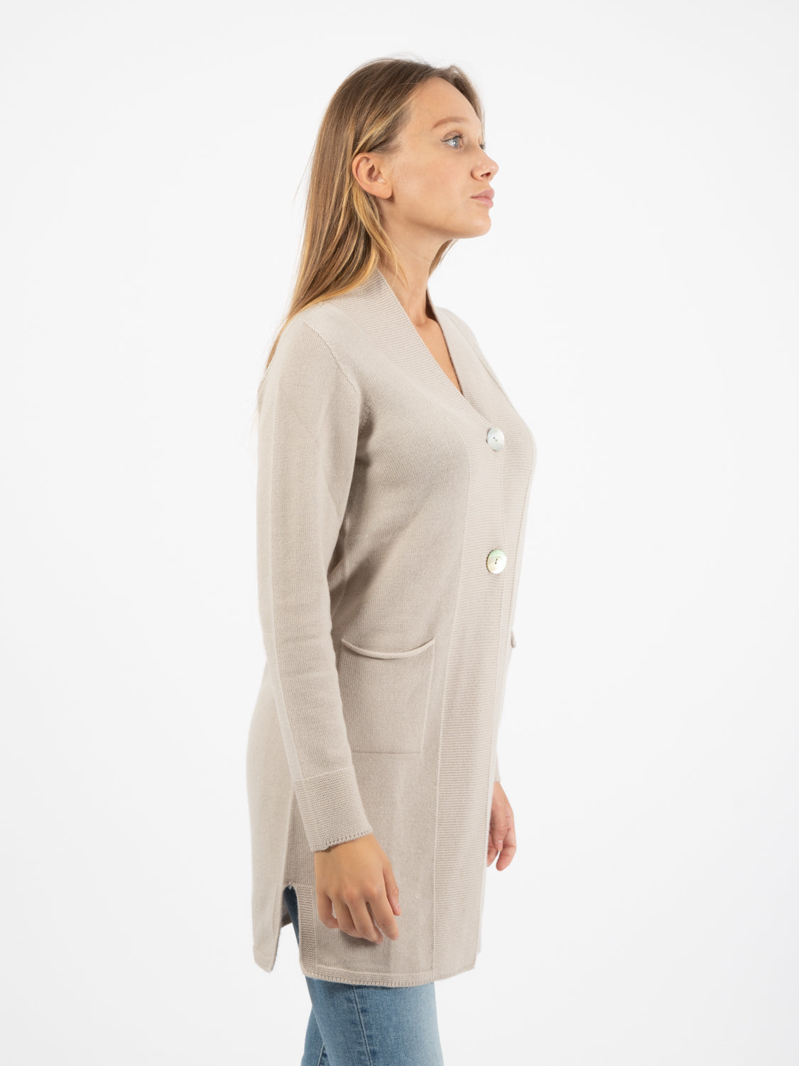 Stucco wool cardigan