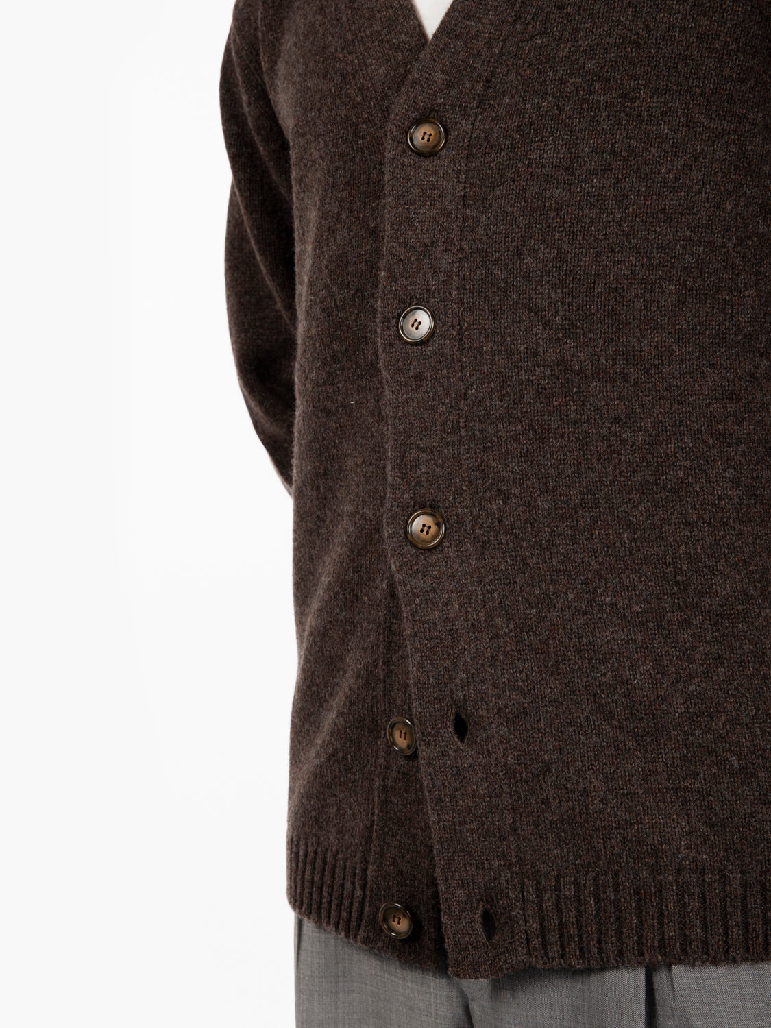 Dark brown shaved cardigan