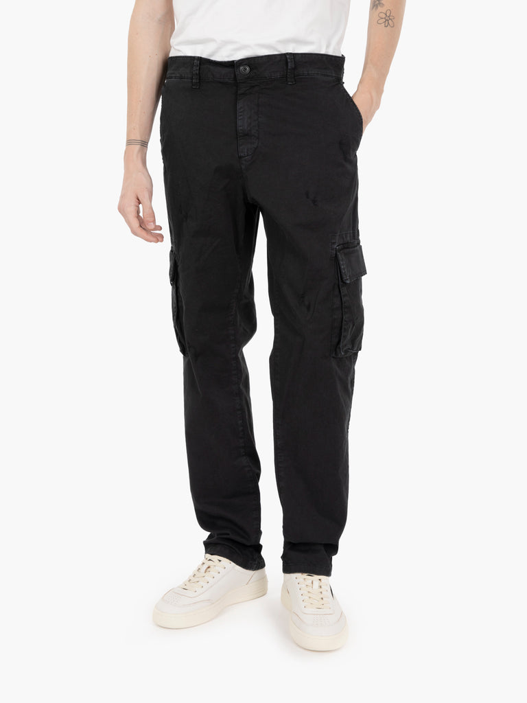 STIMM - Cargo pant New Fatique nero lavato