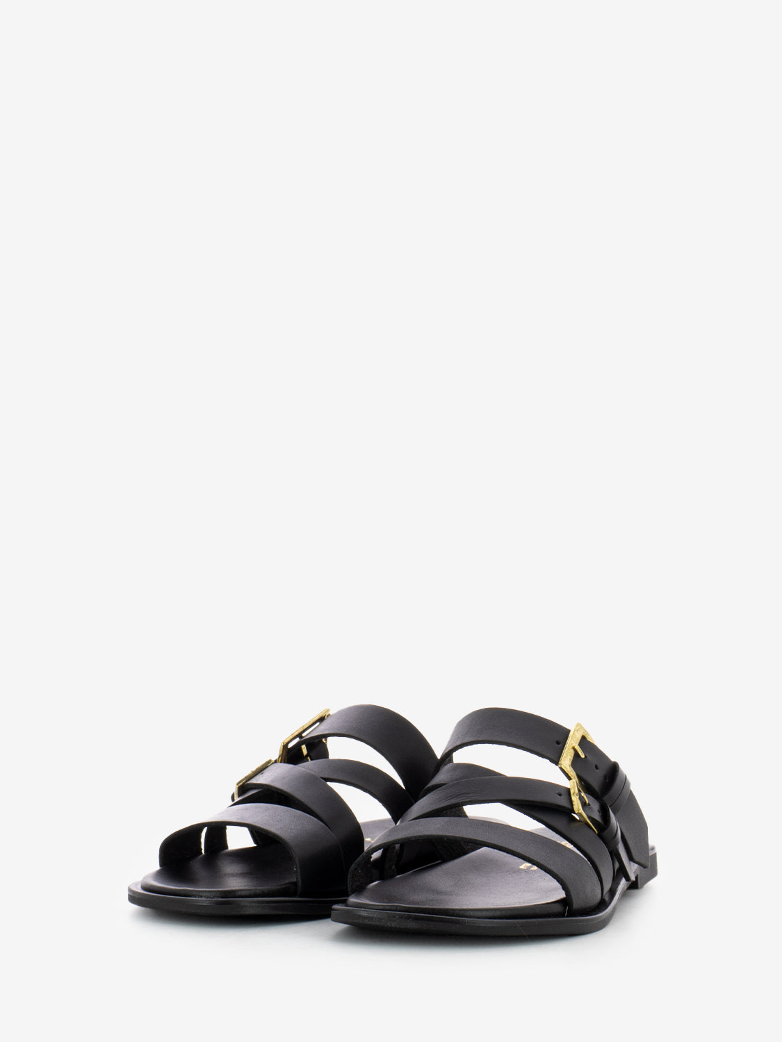 Black buckled slipper