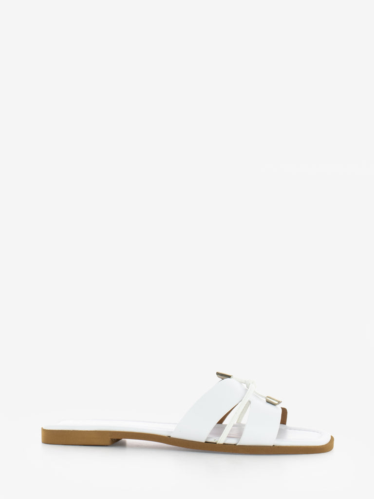 STIMM - Ciabatta in pelle bianco