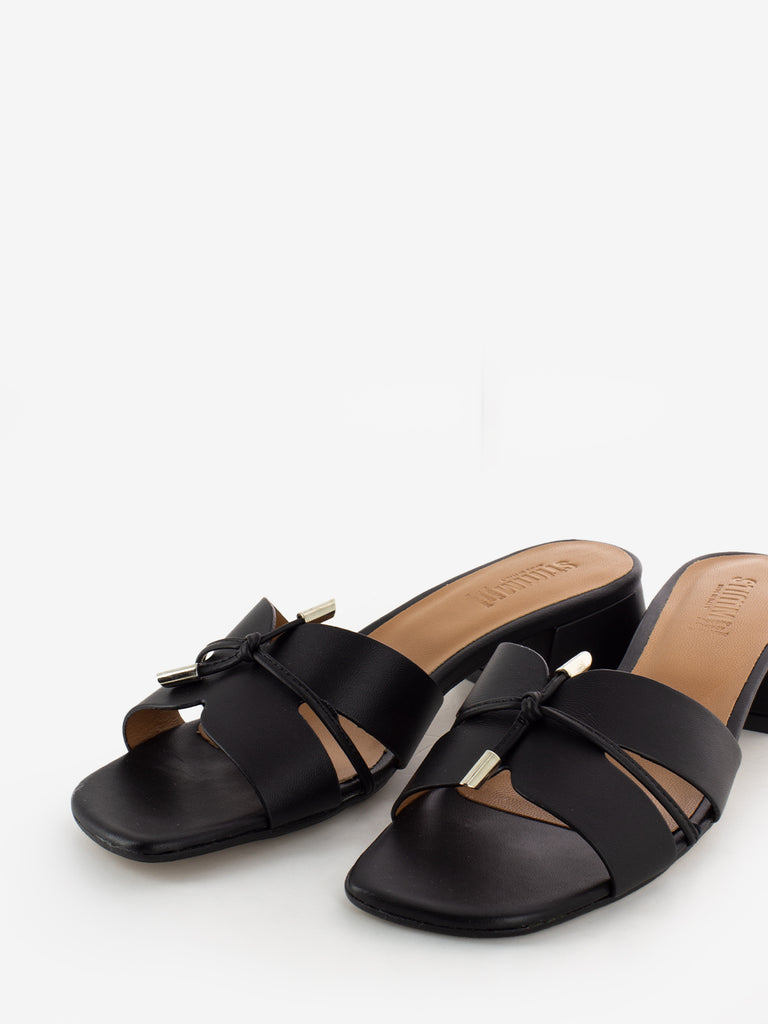 STIMM - Ciabatta in pelle laccio nero
