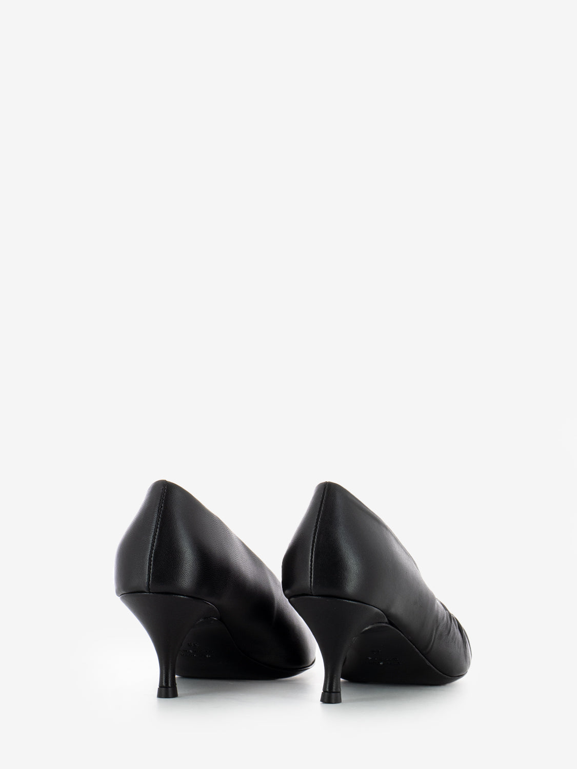 Décolleté arricciata nappa nero